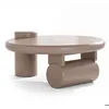 Image de MENZZO Table basse ronde asymétrique 100cm Yang Taupe