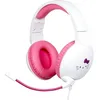 Image de Casque gaming circum-aural - Filaire - Konix - PC PS5 Switch 2 et Xbox - Hello Kitty - Microphone - Câble 1 5 m - Blanc et rose