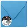 Image de Enveloppe - CLAIREFONTAINE - Pollen - 120g - 140x140 mm - Bleu turquoise - Paquet de 20
