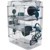 Image de Cage sur 3 étages - ZOLUX - Rody3 trio - Pour hamsters souris et gerbilles - L 41 x p 27 x h 53 cm - Bleu