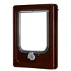 Image de Chatière 4 positions avec tunnel - ZOLUX - L20 x H25 cm - Pour porte bois PVC métal - Catwalk - Marron