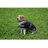Image de DIEGO & LOUNA Couverture en fibres polaires 100 % polyester - 46 cm - Noir et liseré taupe - Pour chien