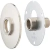 Image de Platine de Fixation Confort Robinet Extérieur Avant/Après Crépi Finition Laiton Nickelé AROZ