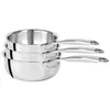 Image de SERIE DE 3 CASSEROLES INDUCTION16-18 ET 20 CM CASTEL PRO 5 PLY POIGNEE FIXE - CRISTEL