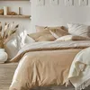 Image de Housse de couette bicolore en coton BONS JOURS - ESSIX - 240 x 220 cm - Beige Sable/ Beige Crème