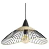 Image de Suspension 1x e27 rotin noir/naturel Kasteli D.45 cm