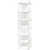 Image de Etagère souple pour pulls WOS blanche à 6 niveaux 30x30x128 cm
