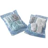 Image de COMPACTOR Lot de 2 sacs Roll-up S pour les voyages bleu et transparent