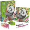 Image de Création à base de mini strass - SENTOSPHERE - Art & Créations - Canevas à Diamanter - Panda - Dès 8 ans
