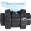Image de Vanne PVC INTERPLAST - PN 16 - Ø 63 mm - Double union - Poignée bleue