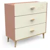 Image de Commode SUZIE - 3 tiroirs - Couleur Beige et rose - L869 x P396 x H885 cm - DEMEYERE
