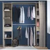 Image de Dressing double extensible - Décor chêne + rideau - DANA - L 115/190 x P 50 x H 203 cm - DEMEYERE