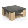 Image de Table basse carrée AUSTIN - Décor chêne Hamilton et Sidewalk - L 80 x P 80 x H 372 cm - DEMEYERE