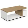 Image de Table basse rectangulaire ACCESS - 3 Niches - Décor chêne Hamilton et blanc - L 918 x P 50 x H 36 cm - DEMEYERE