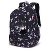 Image de Sac à Dos Femme College Scolaire Sac Toile Sac à Dos Sac École Ado Fille Cartable Collège Sac décole (Noir-2)