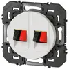Image de Prise haut-parleur double - LEGRAND - Dooxie - Blanc - À encastrer - Emballage blister