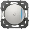 Image de LEGRAND - POUSSOIR SIMPLE AVEC VOYANT LUMINEUX ET MARQUAGE SONNETTE DOOXIE 6A 250V~ FINITION ALU - EMBALLAGE BLISTER
