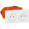 Image de Kit double prise de courant 2P+T - LEGRAND - Surface dooxie - Blanc - Rectangulaire