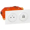 Image de Kit prise de courant Surface + module de charge 2 USB Dooxie - Blanc - 300407 - Legrand