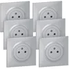 Image de Lot de 6 prises de courant 2P+T Surface complet Dooxie One 16A - Alu - 300433 - Legrand