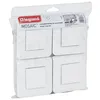 Image de Lot de 4 interrupteurs va et vient 10A complet - Mosaic - Blanc - Legrand