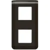 Image de Plaque finition + support 2x2 modules Mosaic - noir - Legrand