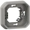 Image de Support plaque encastré - Plexo - 069681L - Gris - 1 poste - Plastique