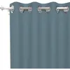 Image de Rideau uni à oeillets infroissable 135X250 ALIX bleu celadon par Soleil docre