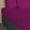 Image de Drap housse 90x200 cm en coton 57 Fils SOLEIL DOCRE cassis