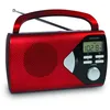 Image de METRONIC 477201 Radio Portable FM / AM avec Fonction Réveil Alarme et Affichage Heure - Alimentation Secteur ou Piles - Rouge