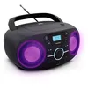 Image de Mooov 477415 Lecteur CD Radio Portable Poste Audio CD-R/CD-RW/CD-MP3 USB - Effets Lumineux Poignée Alimentation / Piles Noir