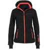 Image de Peak Mountain - Blouson softshell femme AMARA-Noir-Corail-S