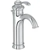 Image de Mitigeur de lavabo haut Jacob Delafon Fairfax en métal chromé avec vidage et pastille chaud/froid rétro