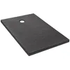 Image de JACOB DELAFON Receveur de douche extra-plat Ipso E62304-AGM 120x90x35 cm - Garantie 10 ans Gris anthracite texture pierre