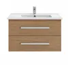 Image de Meuble vasque 80 cm suspendu JACOB DELAFON Ola up chêne