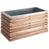 Image de Bac à fleurs rectangulaire en bois autoclave LIGN Z 100 - JARDIPOLYS - Marron - 50 cm - 202 L