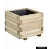 Image de Bac à fleurs - JARDIPOLYS - Carré CAMOMILLE 40 - Bois - Marron