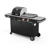 Image de Plancha gaz et barbecue charbon Bi Energy L - BRASERO BY FAVEX   2 x 3 6 kW   Plaque inox   réglage charbon   10 à 12 convives