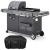 Image de Barbecue Plancha Bi-Energy XL Gaz & Charbon   BRASERO BY FAVEX   3 brûleurs 108 kW   Plancha 60 x 42 cm   Housse incluse