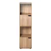 Image de CALICOSY - Meuble 4 cases décor bois 2 portes - Modu - Bois