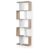 Image de CALICOSY - Bibliothèque Multi-cases H180 cm - Décor Bois et Blanc - Bois clair