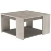 Image de CALICOSY - Table Basse Carrée L80 cm - Décor chêne et béton - Antibes - Chene champagne/beton beige