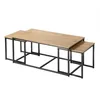Image de CALICOSY - Lot de 3 tables basses gigognes L100 cm - LENNY - Chêne