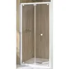 Image de Porte de douche pliante SUPRA III S 90 cm avec profilé blanc - KINEDO - PA1561BTN