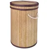 Image de Panier à linge - GELCO DESIGN - Edo - Bambou naturel - Ø35 x H55 cm - Avec couvercle