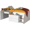 Image de Lit combiné enfant contemporain PARISOT KIM - gris loft et blanc - l 90 x L 190 ou 200 cm