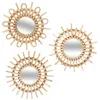 Image de Lot de 3 miroirs rotin soleil D28