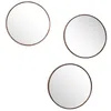 Image de Lot de 3 miroirs diam 26cm effet bois