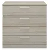 Image de Commode 4 tiroirs - Cyrus - Naturel L:81 H:81 P:45 - Décor Gris