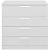 Image de Commode 4 tiroirs - Naturel - Cyrus - GAMI - Blanc - Meuble de chambre